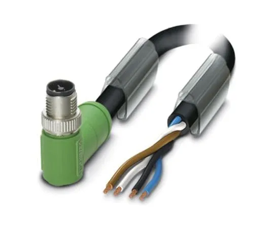 64-1567-21　Phoenix Contact, SAC-4P-MRT/10.0-PUR SCO Series, Right Angle M12 to Unterminated Cable assembly, 5m Cable　1408822