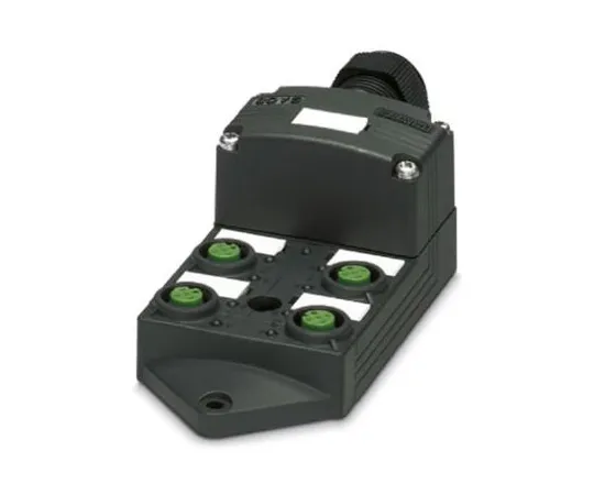 64-1573-25　Phoenix Contact SACB-4/ 8-L-PT SCO P Series M12 Sensor Box, 4 Port　1412058