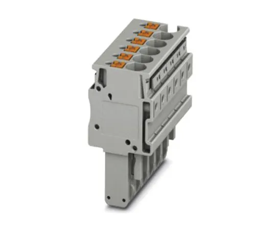 64-1577-49　Phoenix Contact PP-H 4/ 6 Terminal Plug, 6 Way/Pole, Push In Terminals, 0.2 → 6 mm², PA, 800 V　3212041