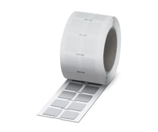 64-1581-71　Phoenix Contact Silver Address Label, 27 x 8mm, Pack of 500　0819518