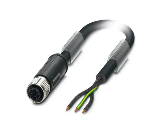 64-1567-58　Phoenix Contact, SAC-3P-10.0-PVC/FSS PE SCO Series, Straight M12 to Unterminated Cable assembly, 5m Cable　1411647