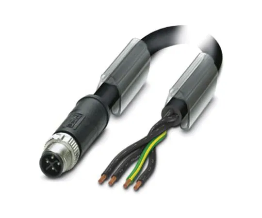 64-1567-33　Phoenix Contact, SAC-4P-MSS/ 5.0-PUR PE SCO Series, Straight M12 to Unterminated Cable assembly, 5m Cable　1408837