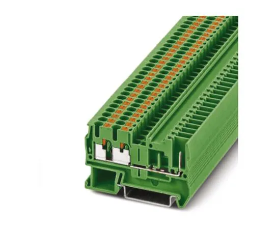 64-1601-20　Phoenix Contact, PT 2.5-TWIN/1P GN Series , 500 V Feed Through Terminal Block, Plug In, Push In Termination　3209636