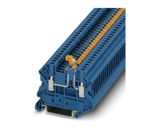 64-1601-48　Phoenix Contact, UT 2.5-MT BU Series , 400 V Knife Disconnect Terminal Block, Screw Termination　3046553