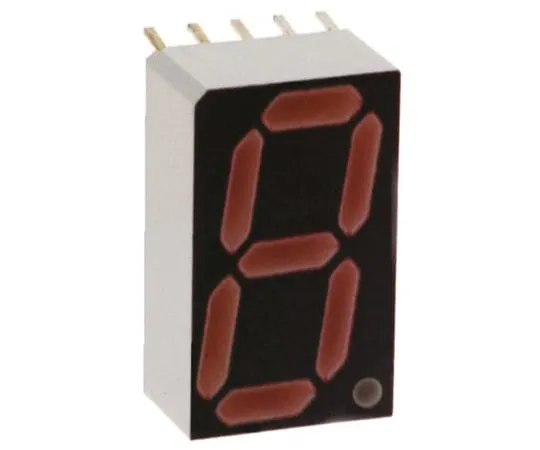 64-1474-17　HDSP-H151 Broadcom 7-Segment LED Display, CA Red 16 mcd RH DP 14.2mm　HDSP-H151