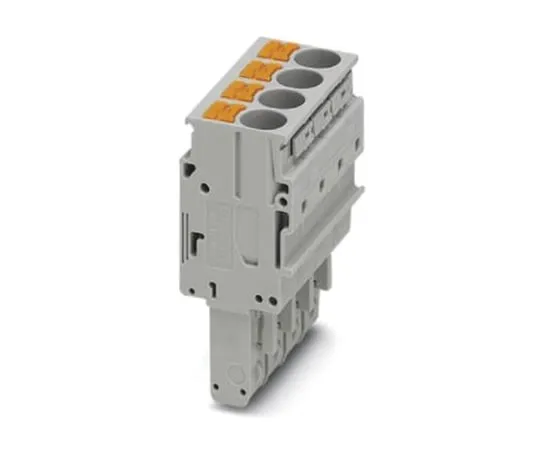 64-1577-55　Phoenix Contact PP-H 6/ 4 Terminal Plug, 4 Way/Pole, Push In Terminals, 0.5 → 10 mm², PA, 1 kV　3061596