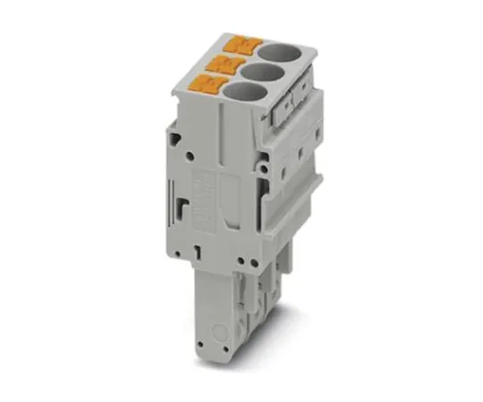 64-1577-38　Phoenix Contact PP-H 6/ 3 Terminal Plug, 3 Way/Pole, Push In Terminals, 0.5 → 10 mm², PA, 1 kV　3061583