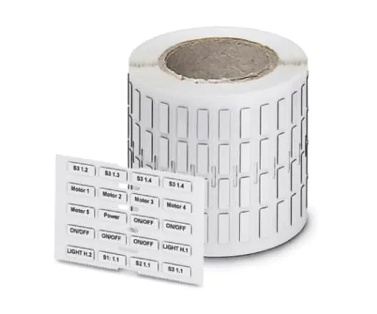 64-1599-97　Phoenix Contact White Address Label, 17 x 7mm, Pack of 500　0826844