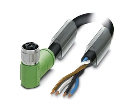 64-1567-32　Phoenix Contact, SAC-4P-10.0-PUR/FRT SCO Series, Right Angle M12 to Unterminated Cable assembly, 10m Cable　1408830