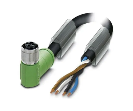 64-1567-31　Phoenix Contact, SAC-4P- 5.0-PUR/FRT SCO Series, Right Angle M12 to Unterminated Cable assembly, 15m Cable　1408829