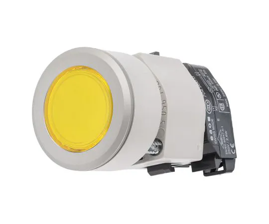 64-1631-53　Illuminated Push Button Switch, IP65, Yellow, Panel Mount, Momentary for *** with Eao 04 Series Contact Block -40°C　704.032.418