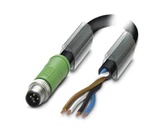 64-1567-17　Phoenix Contact, SAC-4P-MST/ 2.0-PUR SCO Series, Straight M12 to Unterminated Cable assembly, 2m Cable　1408813