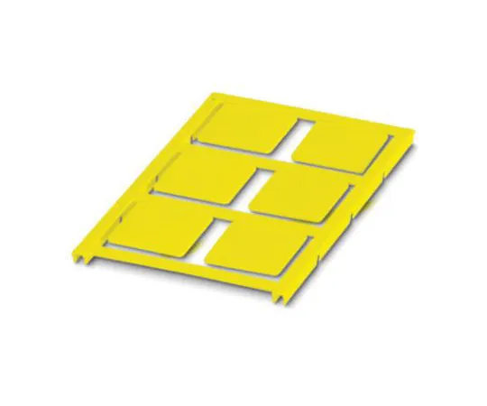 64-1599-87　Phoenix Contact Yellow Address Label, 27 x 27mm, Pack of 6　0825482