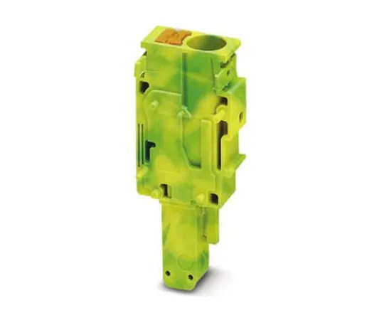 64-1585-87　Phoenix Contact PP-H 4/ 1-R GNYE Terminal Plug, 1 Way/Pole, Push In Terminals, 0.2 → 6 mm², PA, 800 V　3211987