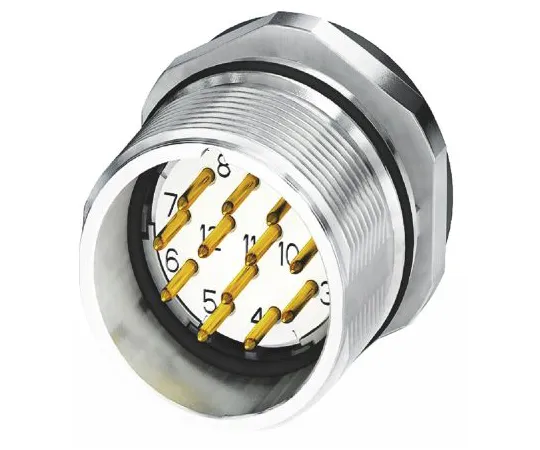 64-1416-13　Phoenix Contact CA-17S1N126Y00 Series M23 Bulkhead Mount Connector, 17 contacts Socket　1619857
