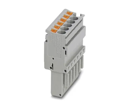 64-1588-27　Phoenix Contact PP-H 2.5/ 4 (1GNYE/3GY) Terminal Plug, 4 Way/Pole, Push In Terminals, 0.14 → 4 mm², PA, 500 V　3209896