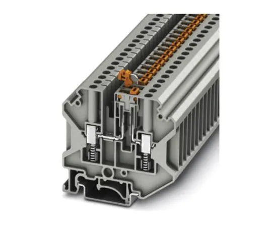 64-1601-81　Phoenix Contact, USST 4-MT P/P Series , 500 V Knife Disconnect Terminal Block, Screw Termination　3070302