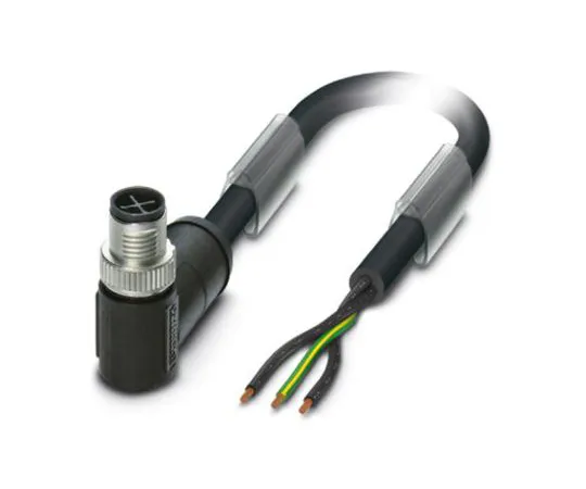 64-1567-54　Phoenix Contact, SAC-3P-MRS/ 5.0-PVC PE SCO Series, Right Angle M12 to Unterminated Cable assembly, 5m Cable　1411642