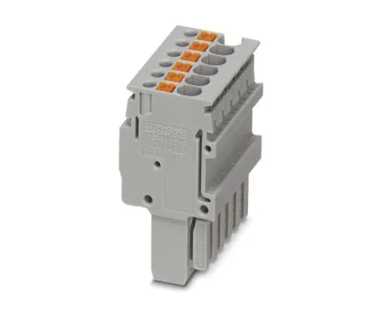 64-1577-13　Phoenix Contact PP-H 1.5/S/8 Terminal Plug, 8 Way/Pole, Push In Terminals, 0.14 → 1.5 mm², PA, 500 V　3212578