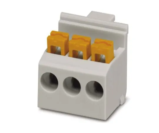 64-1566-40　Phoenix Contact FKDSO 2.5/ 3-L KMGY, 3 Way PCB Terminal Block　2200318