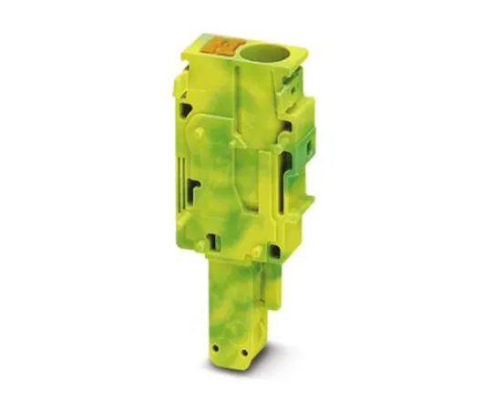 64-1586-08　Phoenix Contact PP-H 6/ 1-R GNYE Terminal Plug, 1 Way/Pole, Push In Terminals, 0.5 → 10 mm², PA, 1 kV　3061745