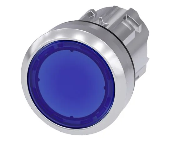 64-1703-15　Siemens SIRIUS ACT Series, Blue Push Button Head, Momentary, 22mm Cutout　3SU1051-0AB50-0AA0