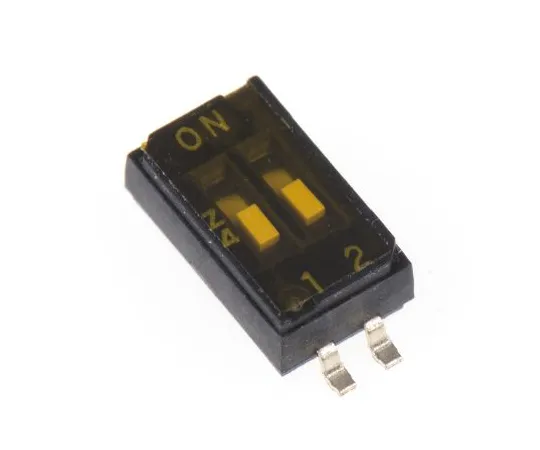 64-1719-01　2 Way Surface Mount DIP Switch SPST, Flush Slide Actuator　DHA-02T-Q
