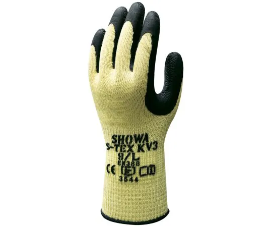 64-1727-26　Showa Kevlar Latex-Coated Cut Resistant Gloves, size 10, Yellow　SHO3904