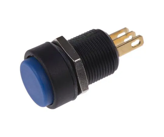 64-1654-06　APEM Single Pole Double Throw (SPDT) Momentary Push Button Switch, IP67, 13.6 (Dia.)mm, Panel Mount, 28V dc　IMP7Z4B2234UL