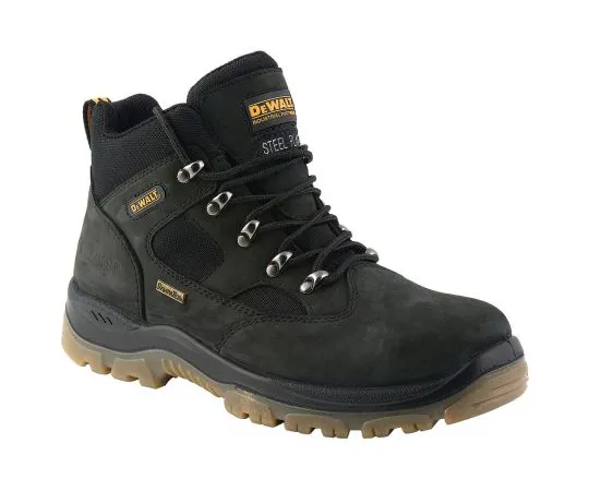 64-1652-18　DeWALT Challenger Black Steel Toe Men Safety Boots, UK 8, US 9　BLACK CHALLENGER 4 8