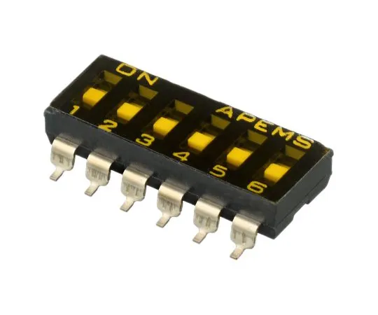 64-1718-83　6 Way Surface Mount DIP Switch SPST, Recessed Actuator Slide Actuator　IKD0603000