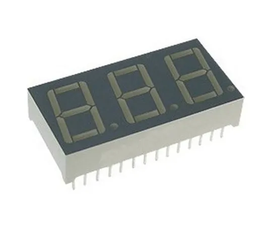 64-1649-82　BC56-11SURKWA Kingbright 3 Digit 7-Segment LED Display, CC Red 73 mcd RH DP 14.2mm　BC56-11SURKWA