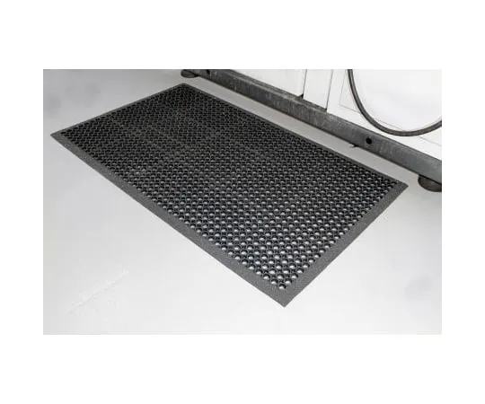 64-1693-13　COBA High Duty Grit Anti-Slip, Walkway Mat, Holes, Indoor, Outdoor Use, Black, 900mm 1.5m 10mm　HI010001G