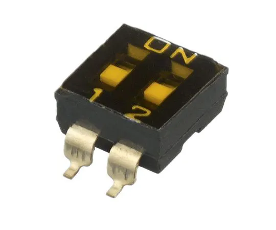 64-1718-77　2 Way Surface Mount DIP Switch SPST, Recessed Actuator Slide Actuator　IKD0203000