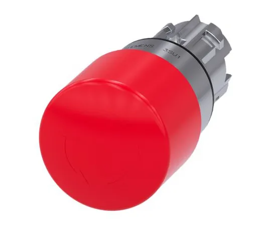 64-1703-02　Siemens SIRIUS ACT, Red, Twist to Reset 33.8mm Mushroom Head Emergency Button　3SU1050-1GB20-0AA0