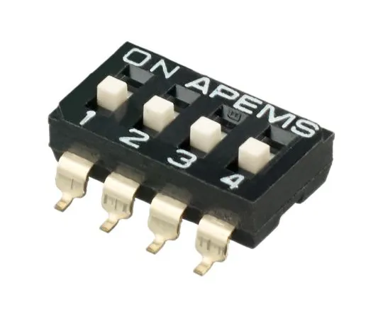 64-1718-72　4 Way Surface Mount DIP Switch SPST, Raised Actuator Slide Actuator　IKD0403101