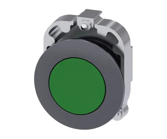 64-1703-30　Siemens SIRIUS ACT Series, Green Push Button Head, Latching, 30mm Cutout　3SU1060-0JA40-0AA0