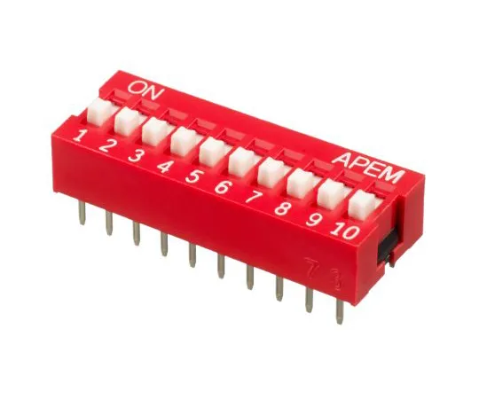 64-1718-50　10 Way Through Hole DIP Switch SPST, Raised Actuator　NDS-10-V