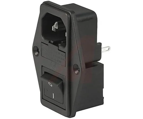 64-1672-16　Schurter C14 Panel Mount IEC Connector Male, 10A, 250 V ac, F*** Size 5 x 20mm　4304.6092