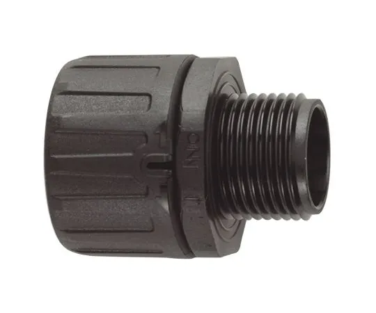 64-1691-08　Flexicon Straight Cable Conduit Fitting, Nylon Black 21mm nominal size IP66 M20　FPA21-M20B