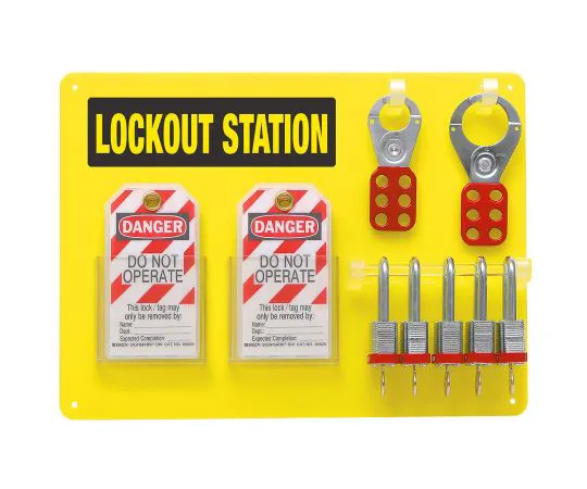 64-1661-34　5 Padlock Lockout Station　050989