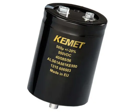 64-1683-80　KEMET 1000μF 550V dc Aluminium Electrolytic Capacitor, Stud Mount 66 x 82mm +85°C 66mm 28.5mm 82mm　ALS61A102ME550