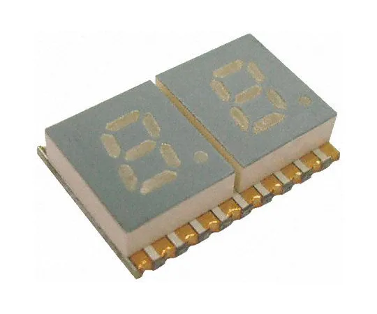 64-1716-79　KCDA02-123 Kingbright 2 Digit 7-Segment LED Display, CA Green 12 mcd RH DP 5.1mm　KCDA02-123