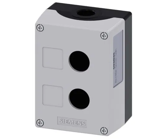 64-1702-95　Siemens SIRIUS ACT Push Button Enclosure, 2 Hole Grey, 22mm Diameter Metal　3SU1852-0AA00-0AB1