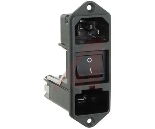 64-1678-38　Schurter C14 Screw Mount IEC Connector Male, 10A, 125 V ac, 250 V ac, F*** Size 5 x 20 mm, 6.3 x 32 mm　KD14.4101.151