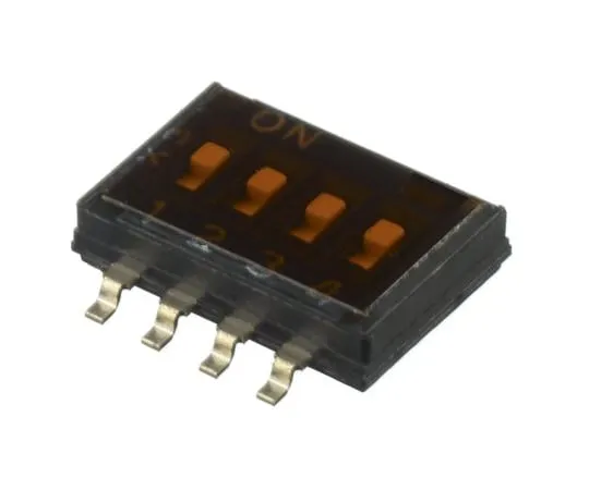 64-1718-62　4 Way Surface Mount DIP Switch SPST, Recessed Actuator Slide Actuator　IKH0403000
