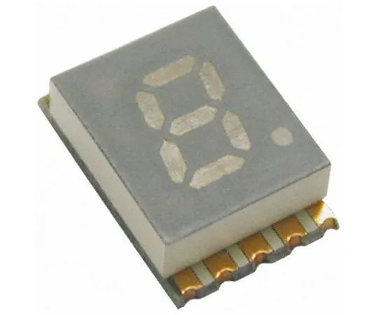 64-1716-93　KCSC02-123 Kingbright 7-Segment LED Display, CC Green 12 mcd RH DP 5.1mm　KCSC02-123