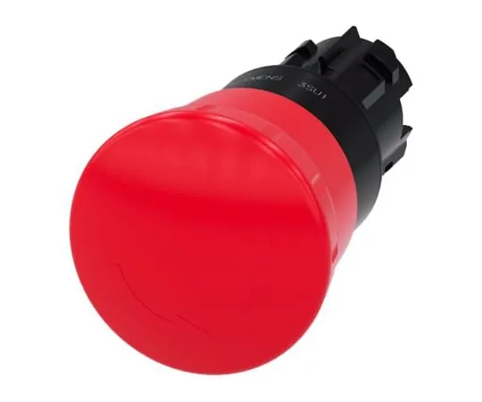 64-1702-45　Siemens SIRIUS ACT, Red, Twist to Reset 40mm Mushroom Head Emergency Button　3SU1000-1HB20-0AA0