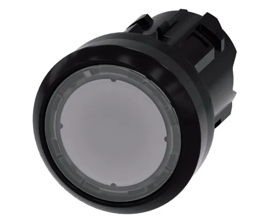 64-1702-27　Siemens SIRIUS ACT Series, Clear Push Button Head, Momentary, 22mm Cutout　3SU1001-0AB70-0AA0