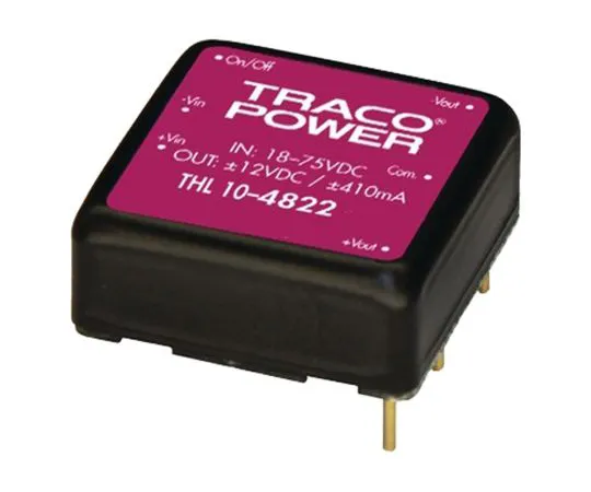 64-1682-97　TRACOPOWER THL 10 10W Isolated DC-DC Converter Through Hole, Voltage in 9 → 18 V dc, Voltage out 3.3V dc　THL 10-1210